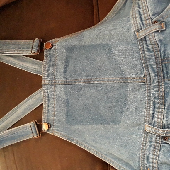 Denim Boulevard overalls denim shorts - Picture 3 of 7